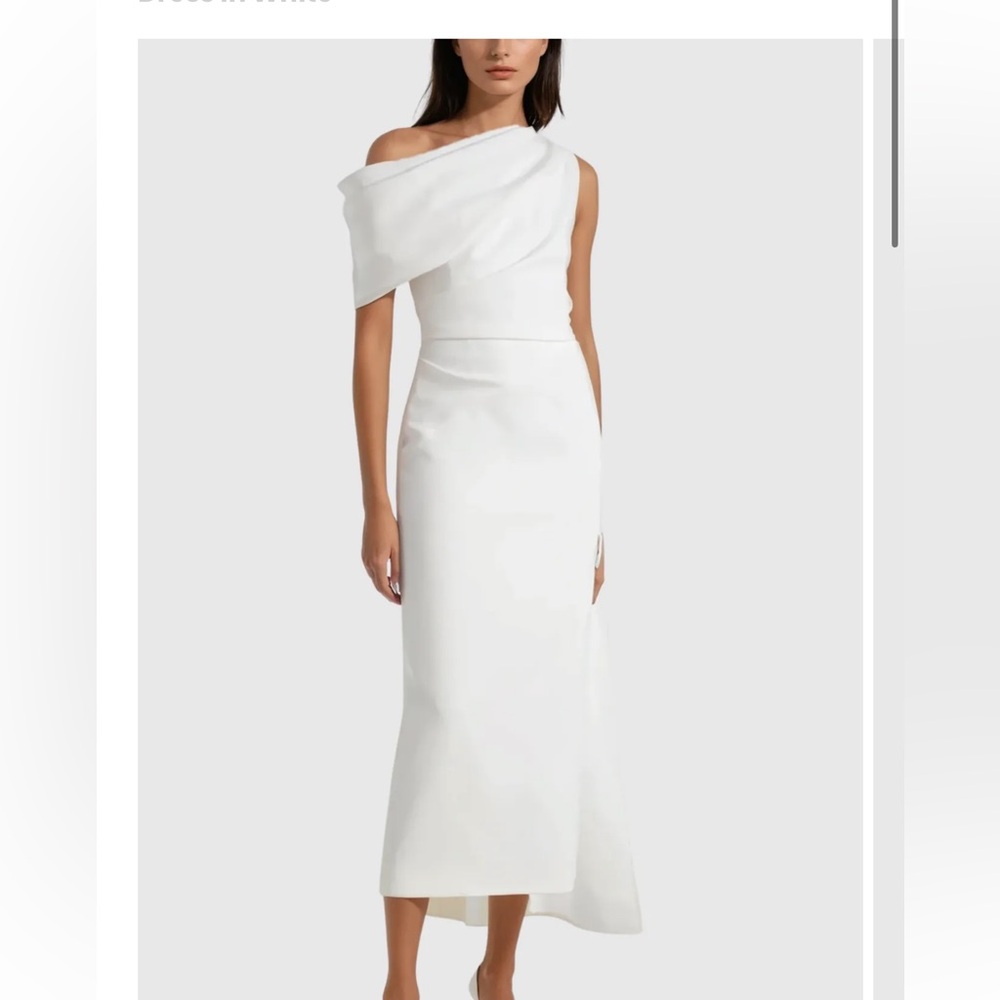 Chic One-Shoulder White Dress